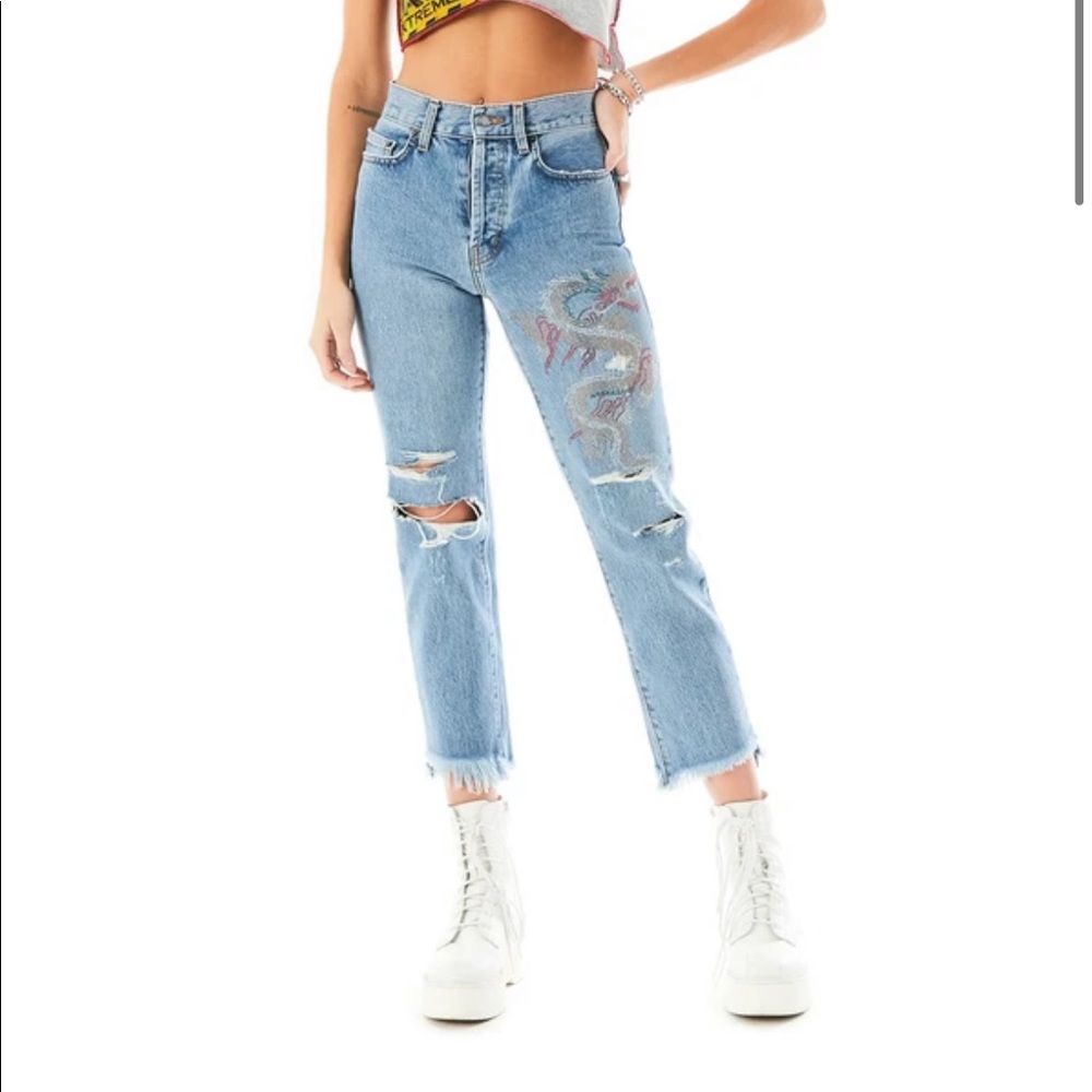 CARMAR EMELIA RHINESTONE DRAGON JEAN